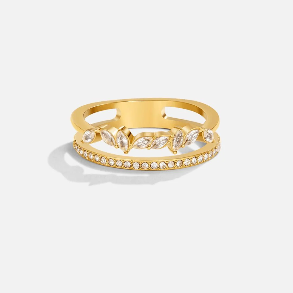 18K Gold Mia Crystal Ring - Image 4