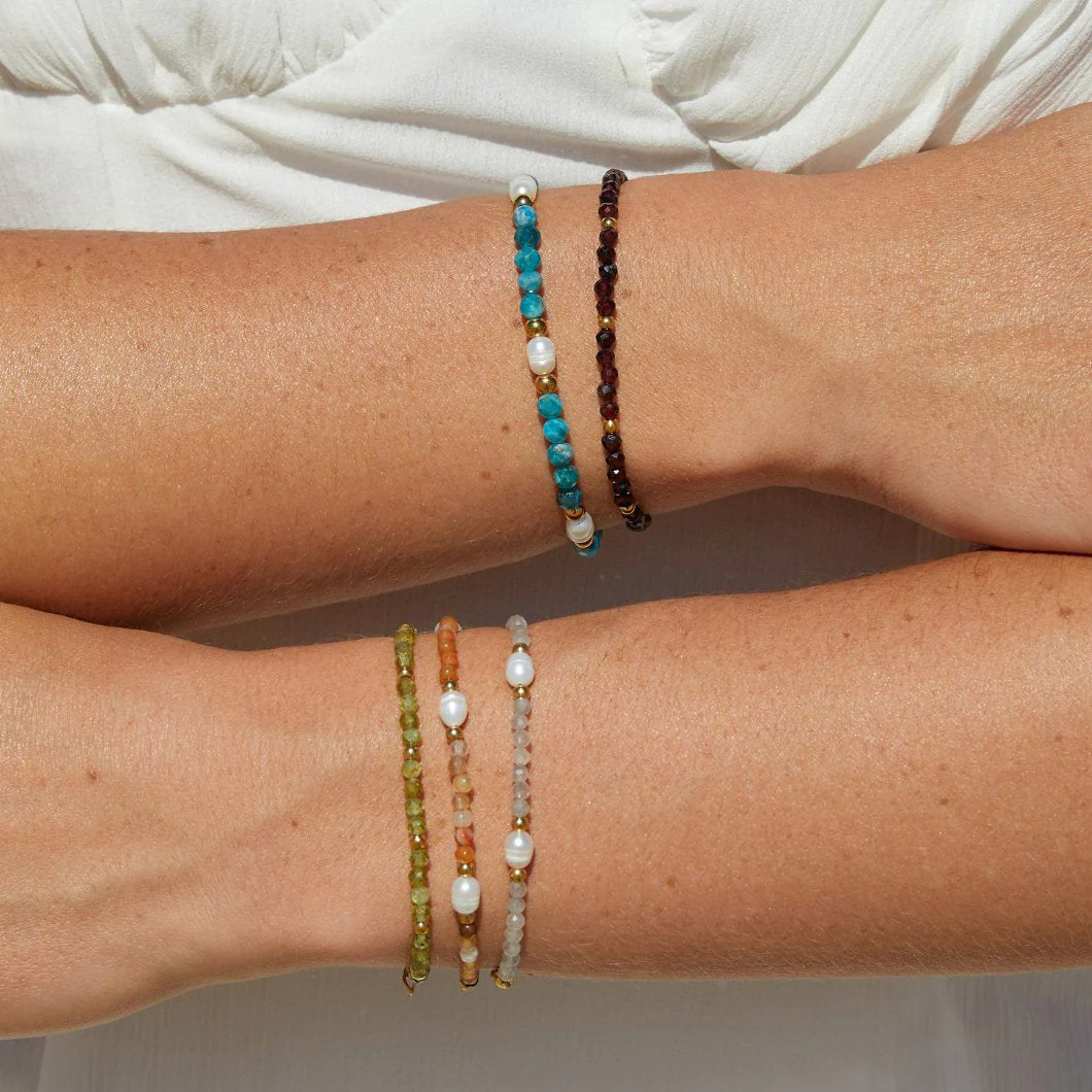 Agate & Pearl Bead Bracelet - Image 7