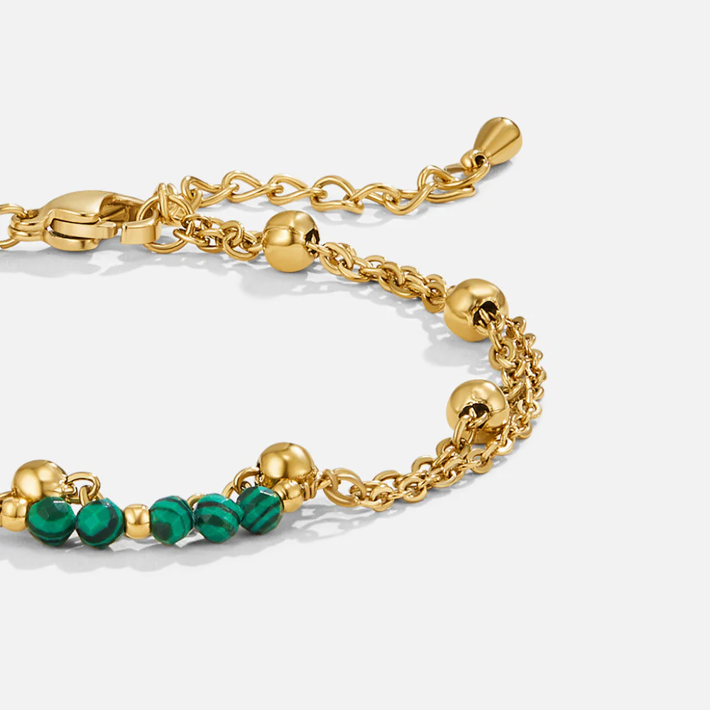 Alfa Green Malachite Bead Bracelet - Image 4