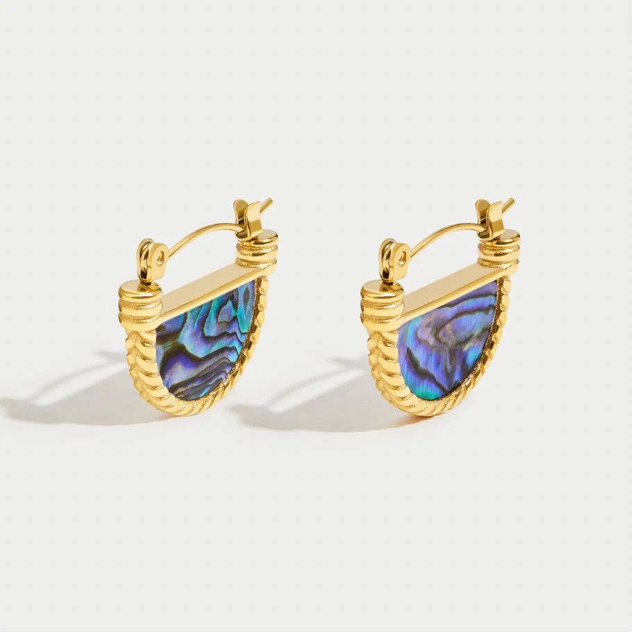 Amalfi Turquoise Shell Earrings - Image 6