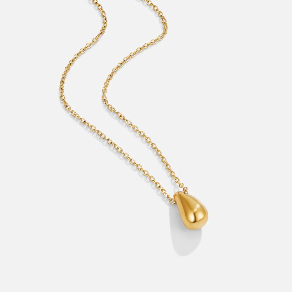 Amara Golden Teardrop Necklace - Image 3