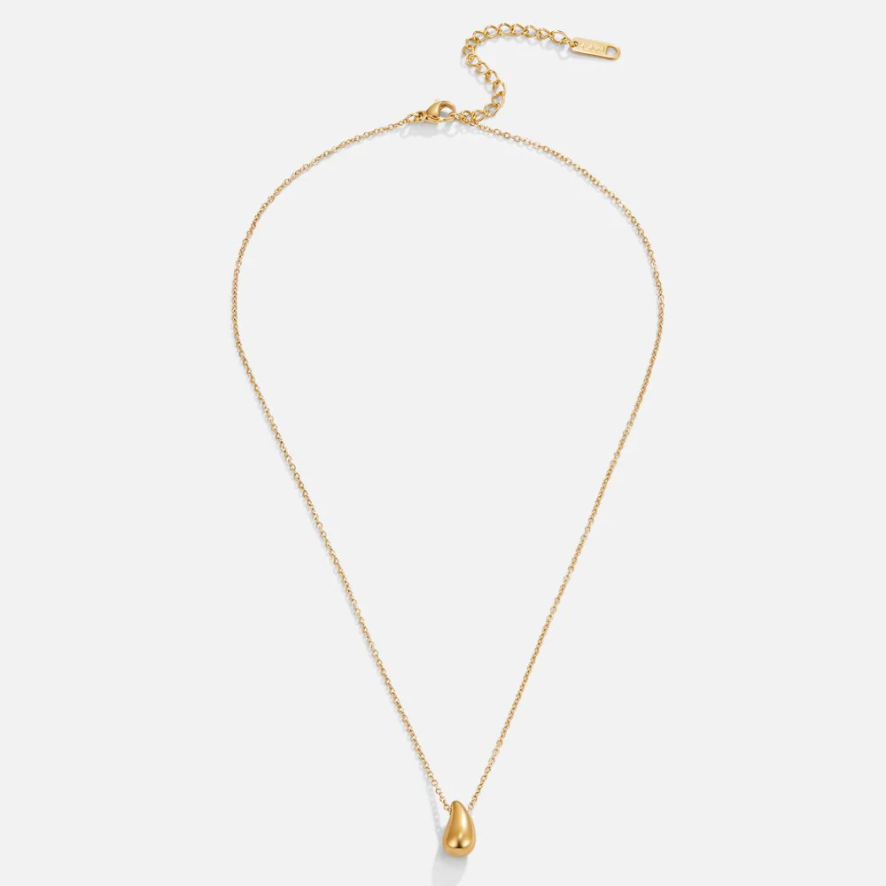 Amara Golden Teardrop Necklace - Image 4