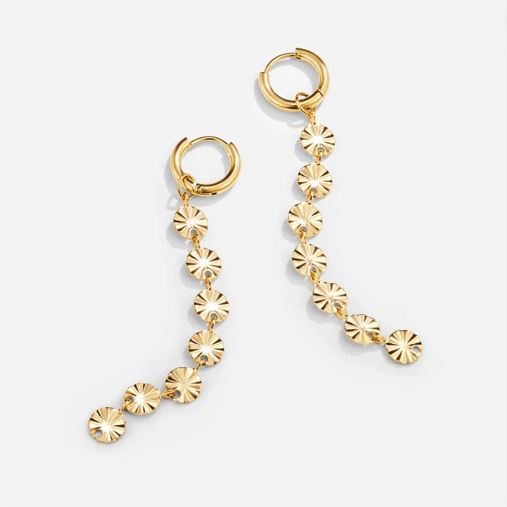 Amari 18K Gold Disc Earrings - Image 5