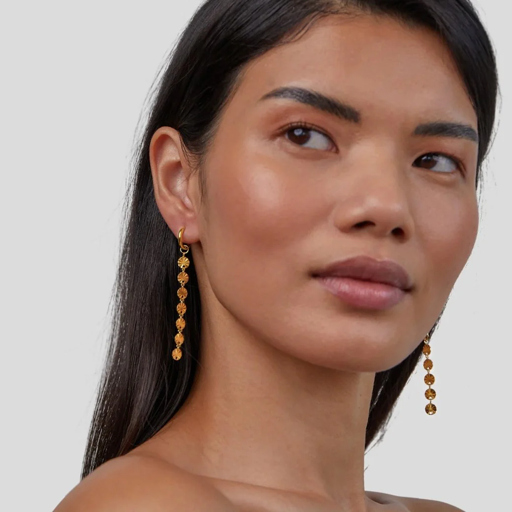 Amari 18K Gold Disc Earrings - Image 6