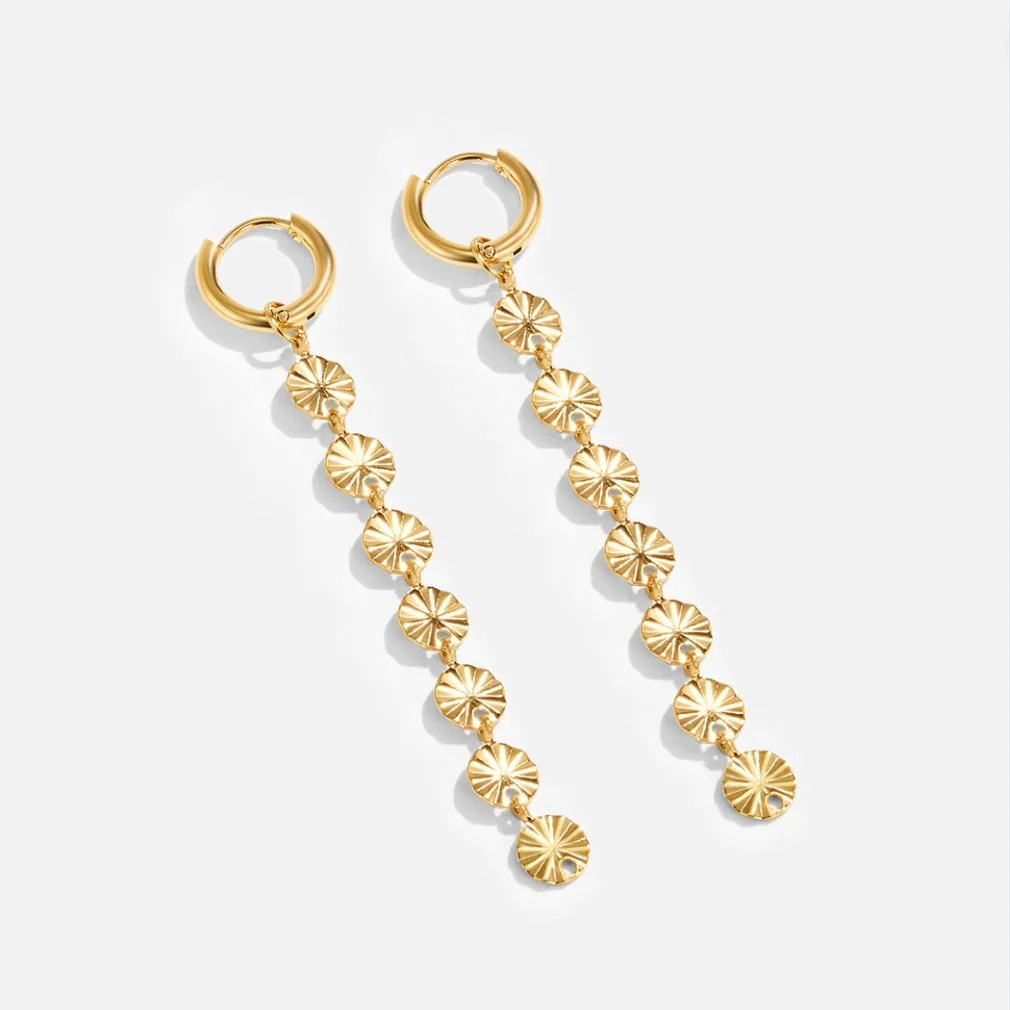 Amari 18K Gold Disc Earrings - Image 7