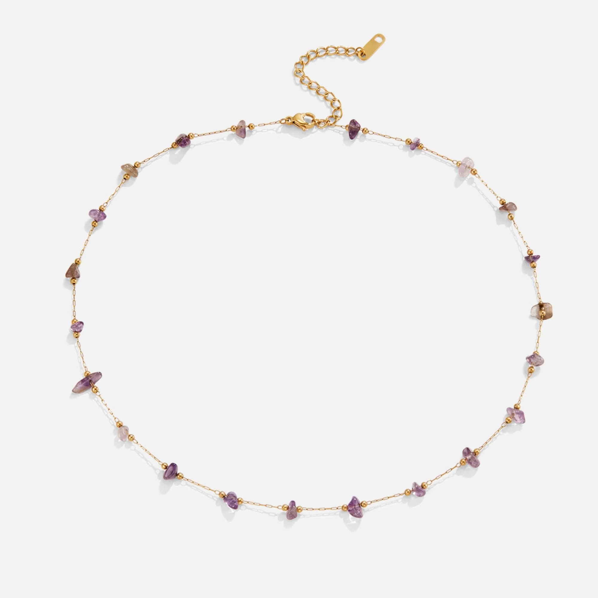 Amethyst Crystal Bead Necklace - Image 3