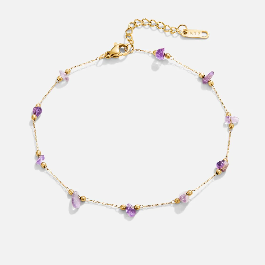 Amethyst Stone Anklet - Image 3
