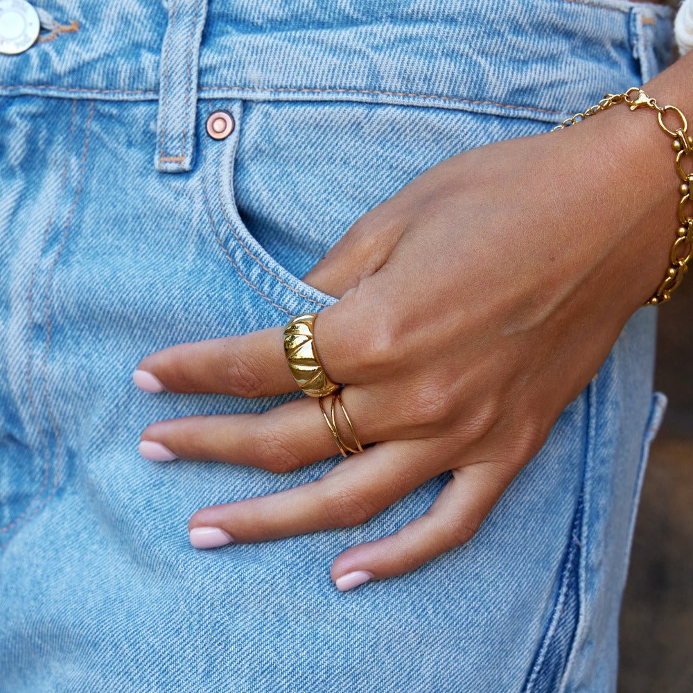 Anika Chunky Gold Ring - Image 2