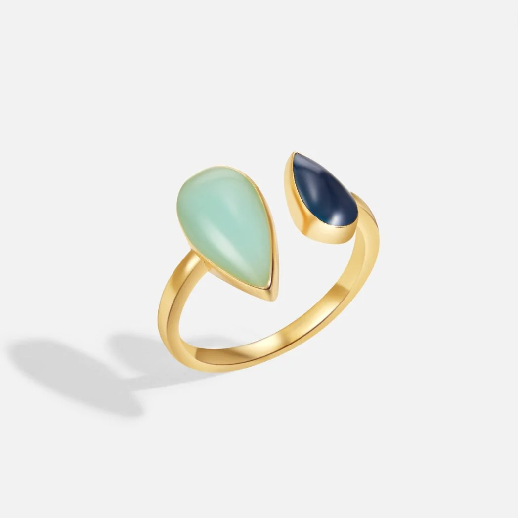 Aquamarine Teardrop Ring - Image 4