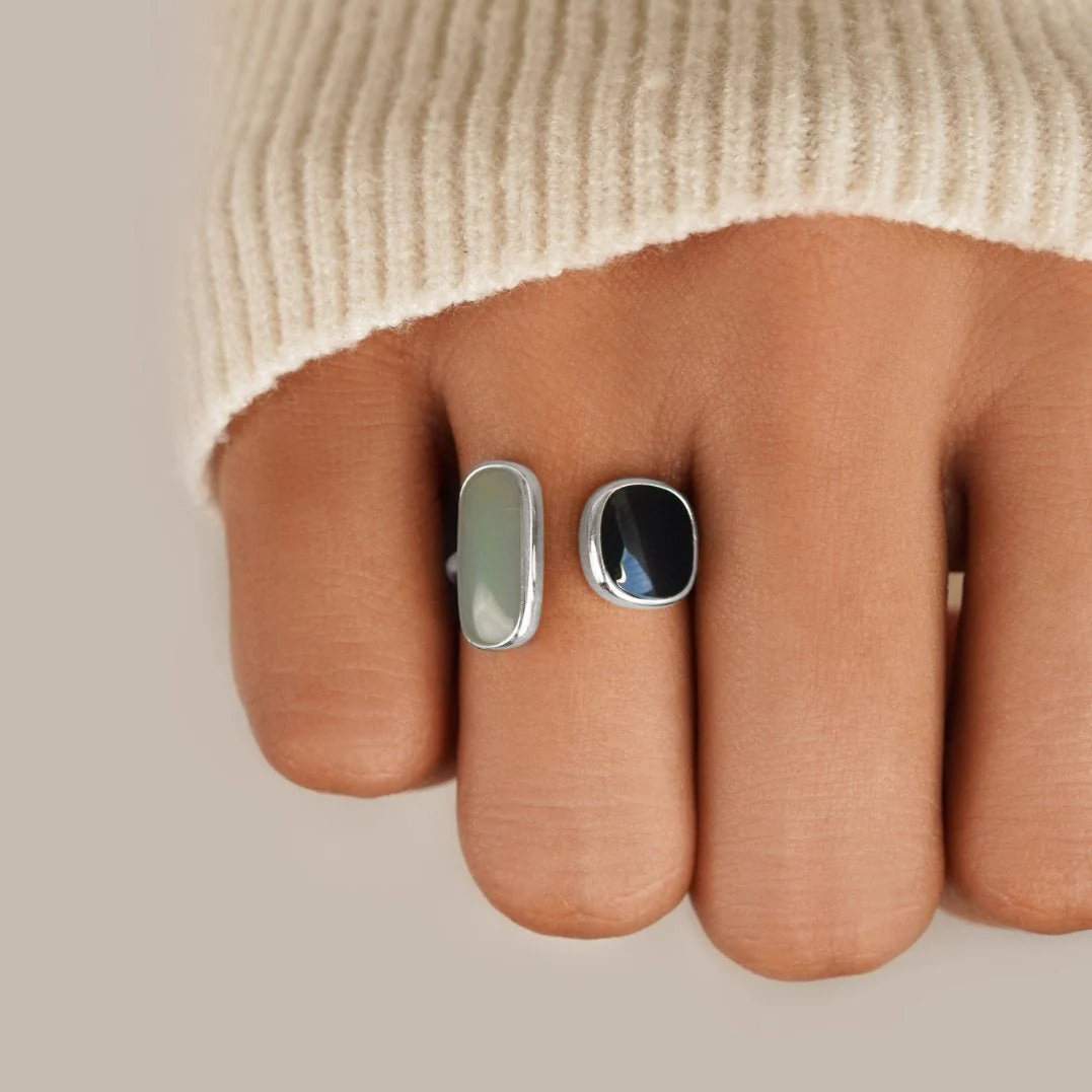 Aquamarine Wrap Silver Ring - Image 2