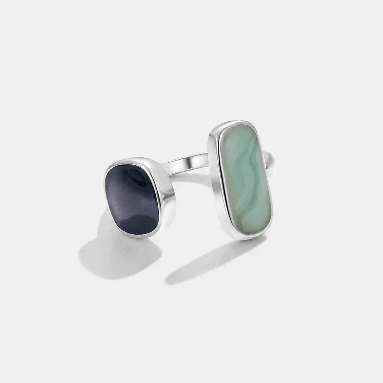 Aquamarine Wrap Silver Ring - Image 4