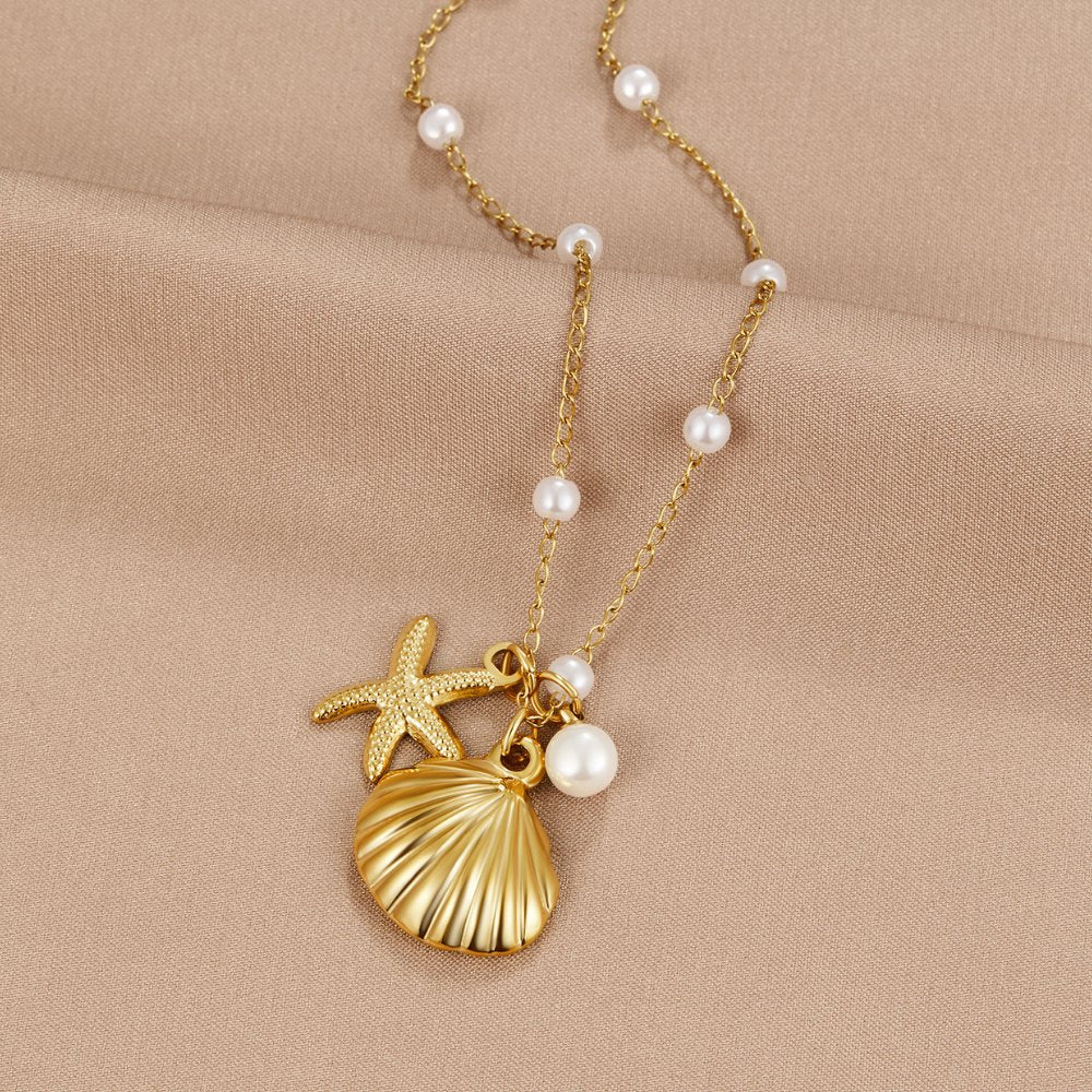 Aria Shell Charm Necklace - Image 3
