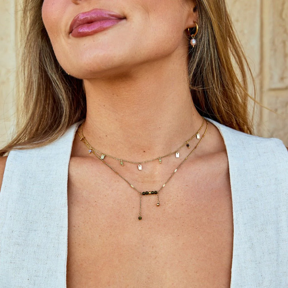 Arizona Green Bead Tassel Necklace - Image 5