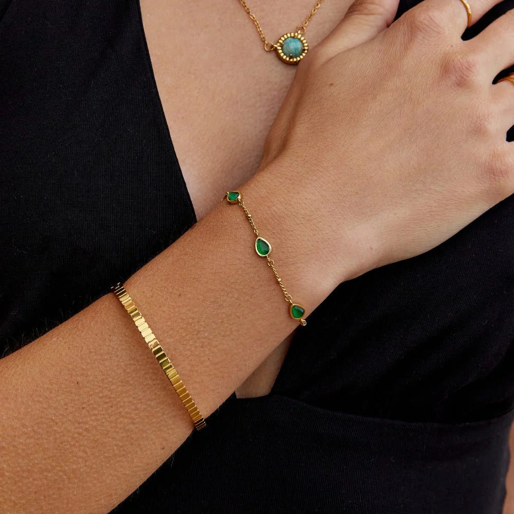 Arizona Green Stone Bracelet - Image 2