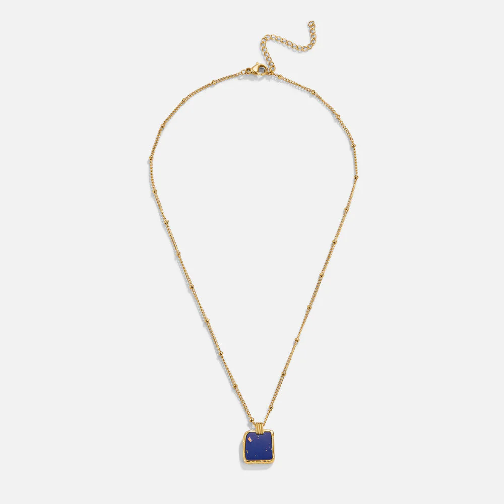 Astoria Blue Stone Pendant Necklace - Image 3