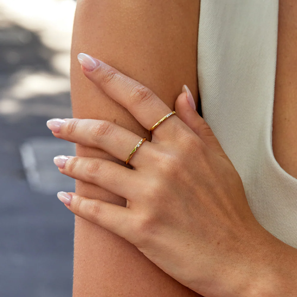 Astrid 18K Gold Stack Ring - Image 2
