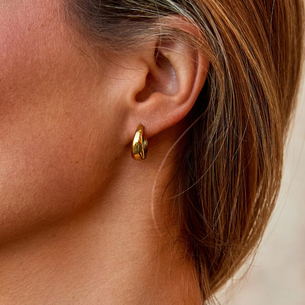 Audrey Gold Hoop Earrings - Image 2