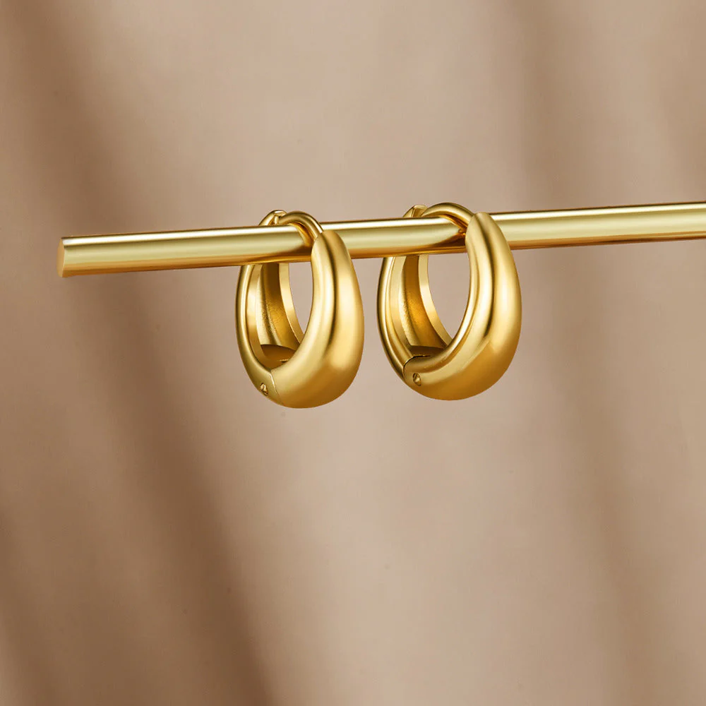 Audrey Gold Hoop Earrings - Image 4