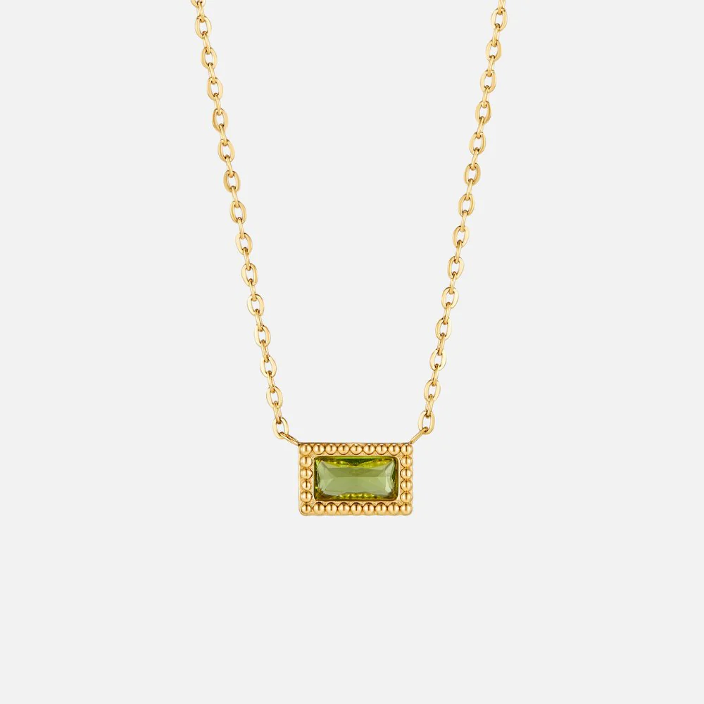 Baguette Birthstone Necklace - Image 11
