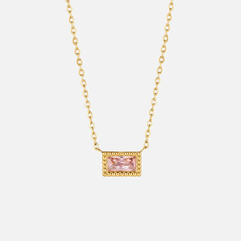 Baguette Birthstone Necklace - Image 13