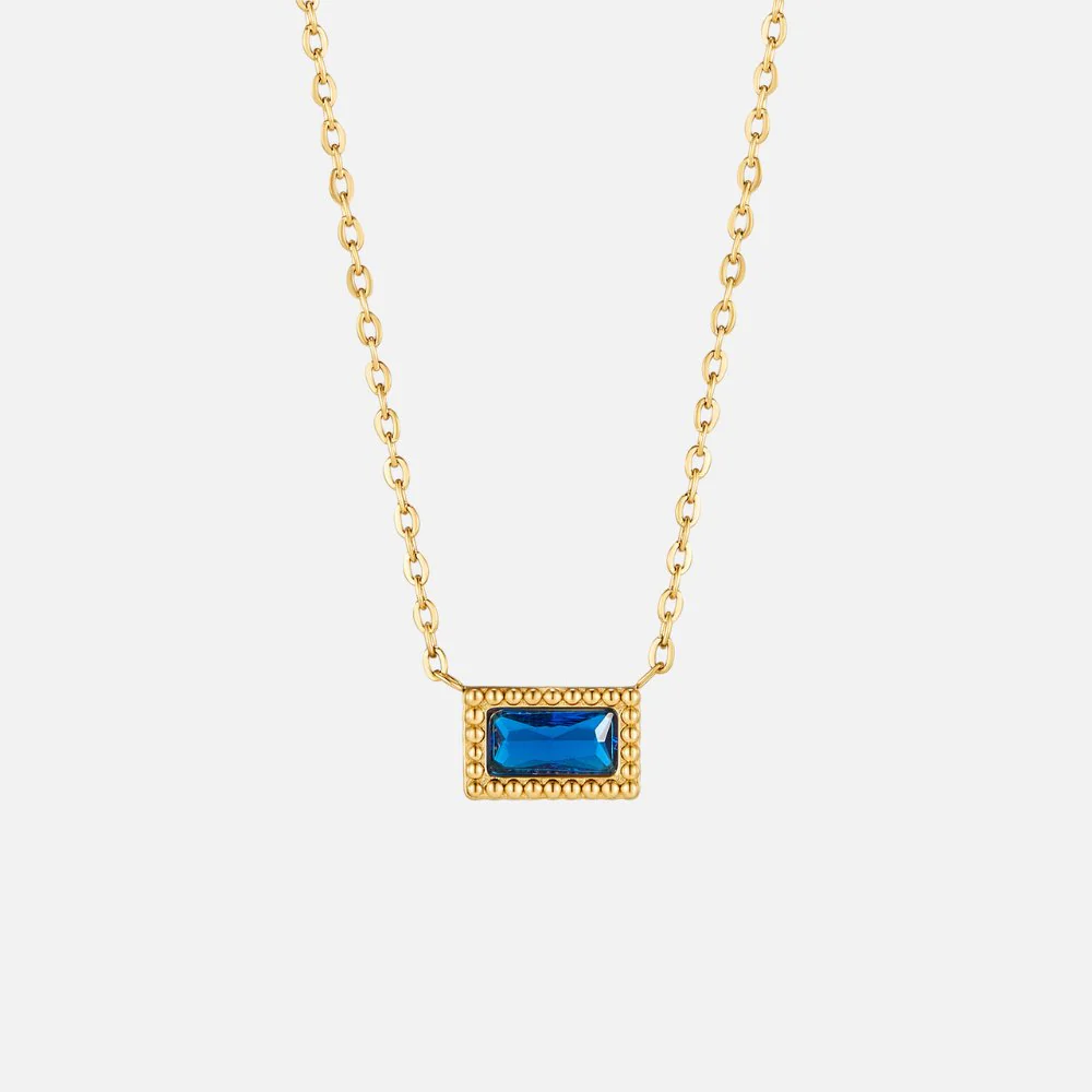Baguette Birthstone Necklace - Image 15