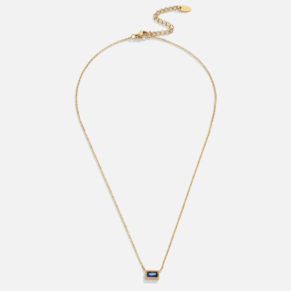 Baguette Birthstone Necklace - Image 16