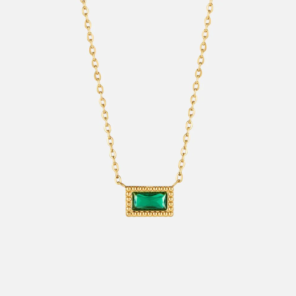 Baguette Birthstone Necklace - Image 8