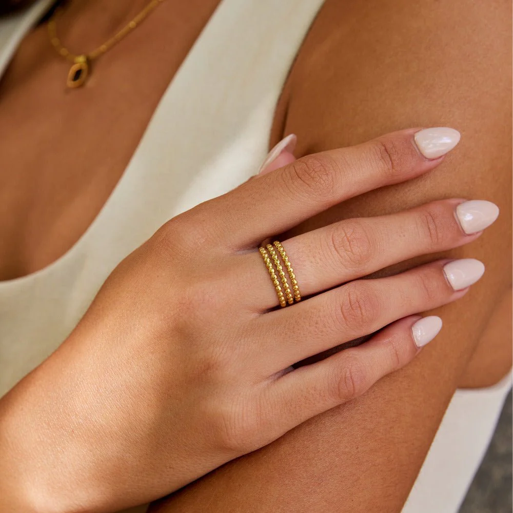 Beaded Ohio Gold Ring - Image 2
