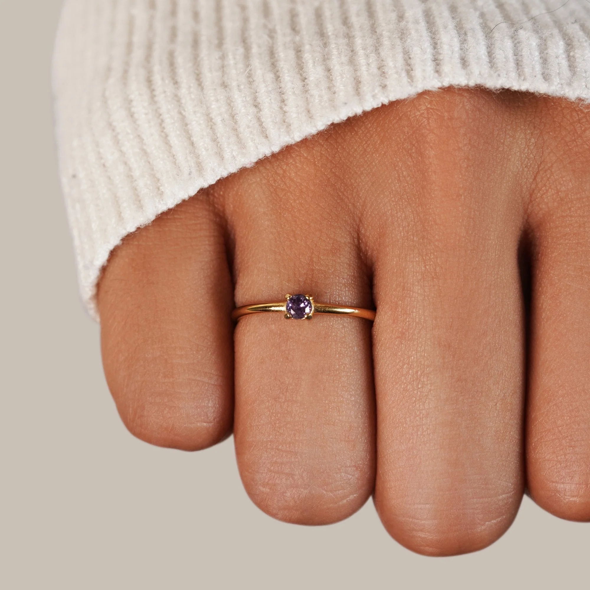 Birthstone 18K Gold Rings - Image 7