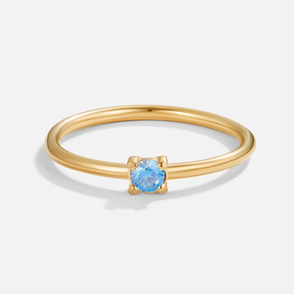 Birthstone 18K Gold Rings - Image 8