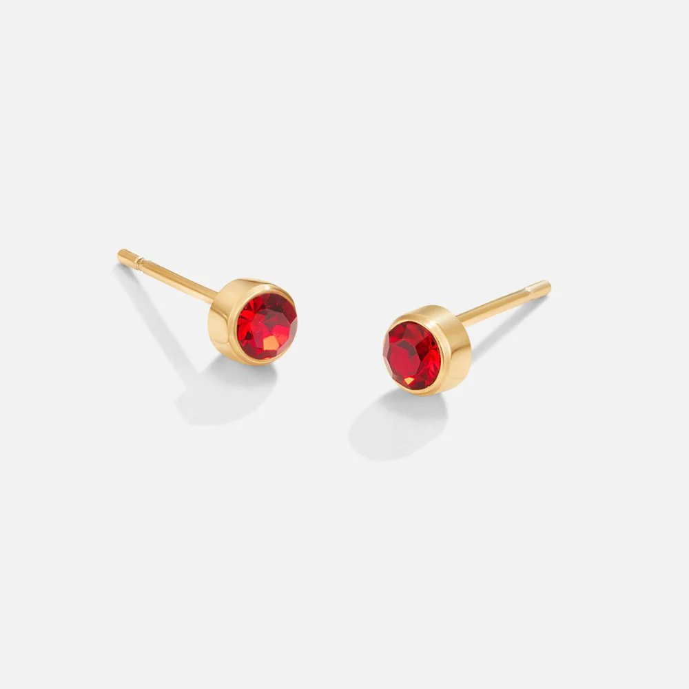 Birthstone Stud Earrings - Image 4