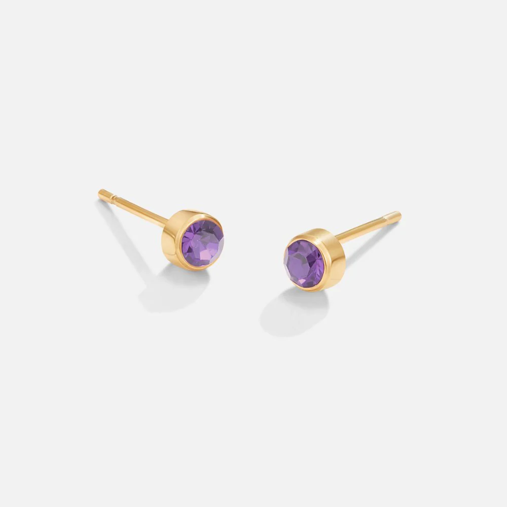 Birthstone Stud Earrings - Image 5