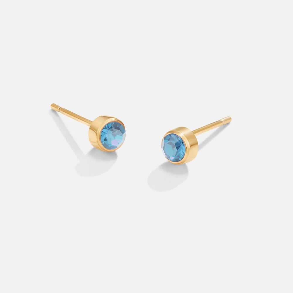Birthstone Stud Earrings - Image 6
