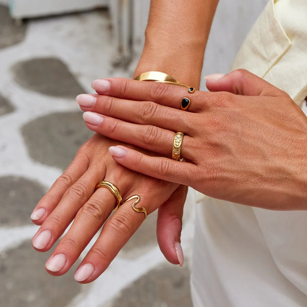 Black Sahara Wrap Ring - Image 3