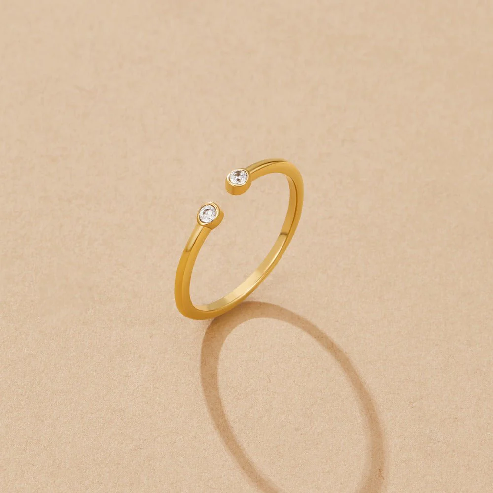 Cali Gold Crystal Ring