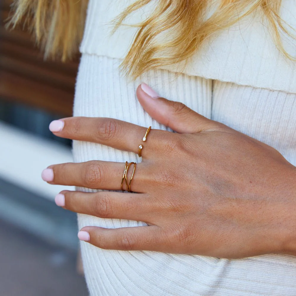 Cali Gold Crystal Ring - Image 2