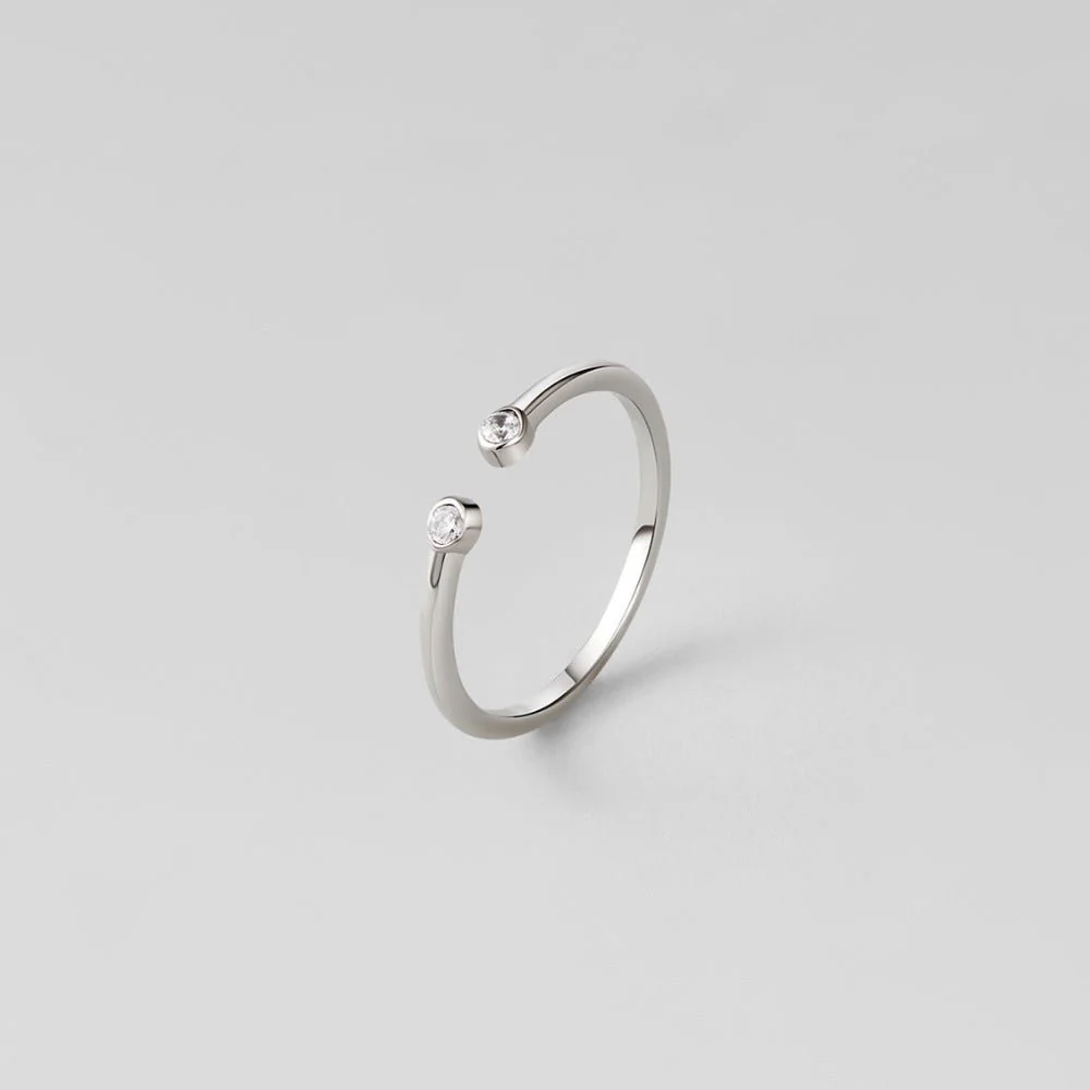 Cali Silver Crystal Ring