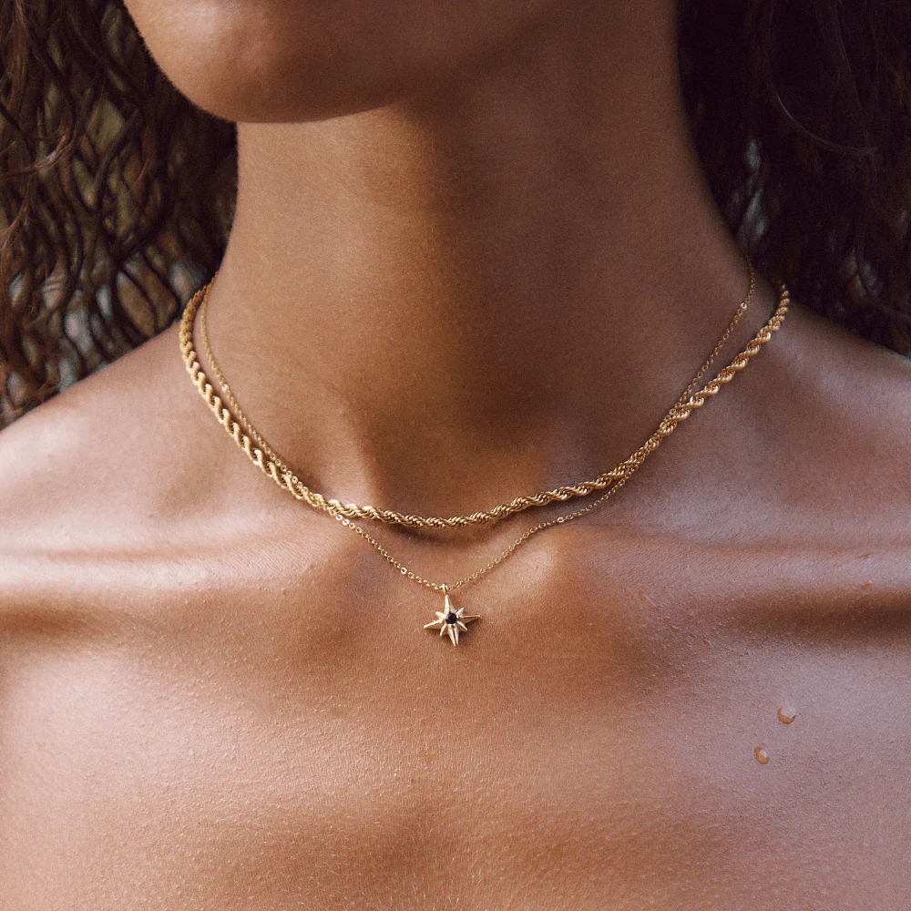 Calla Gold Twisted Chain Necklace - Image 2