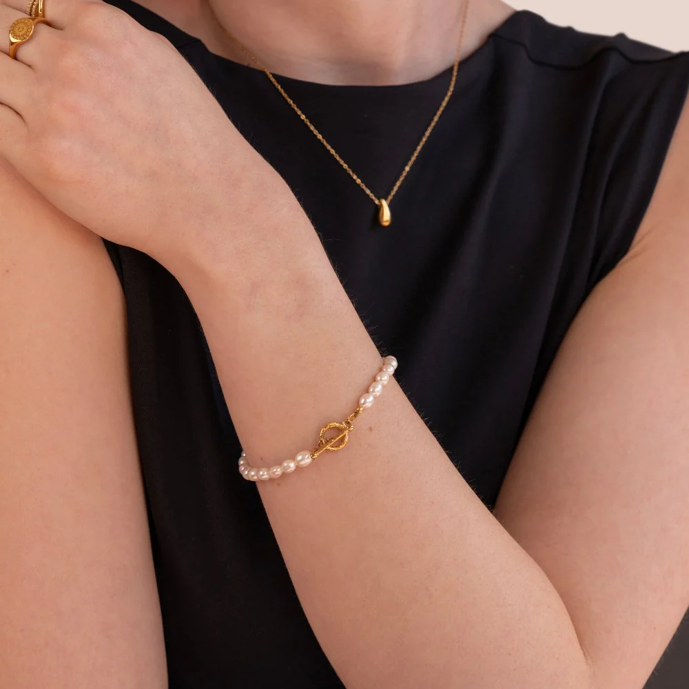 Cara Pearl Link Bracelet - Image 2