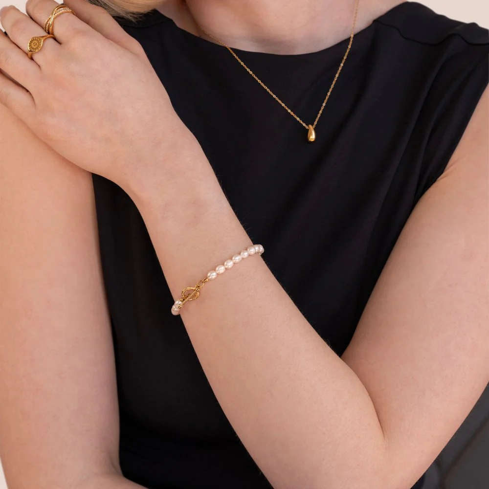 Cara Pearl Link Bracelet - Image 3