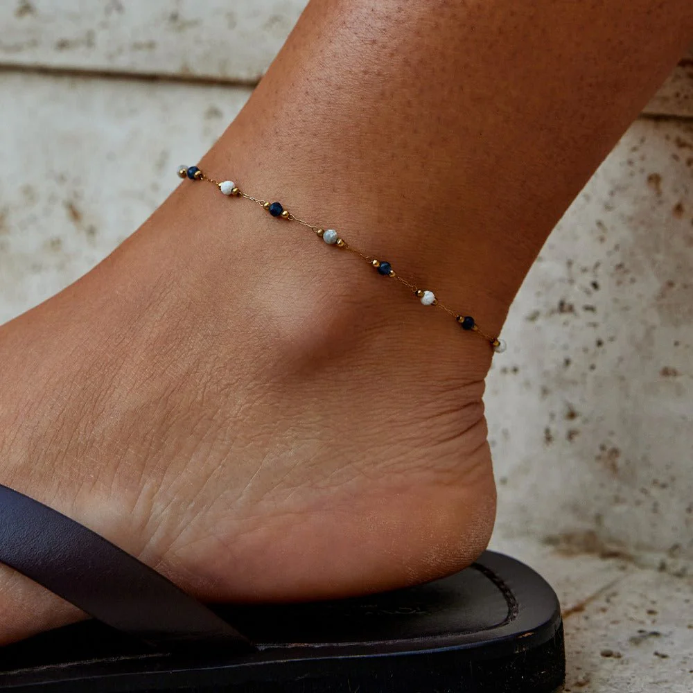 Lulu Natural Stone Anklet - Image 3