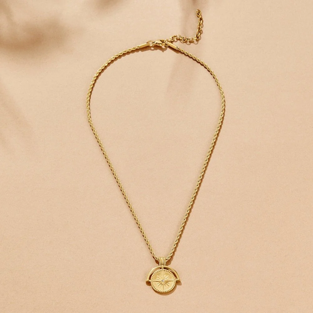 Celestial Gold Coin Necklace - Image 3