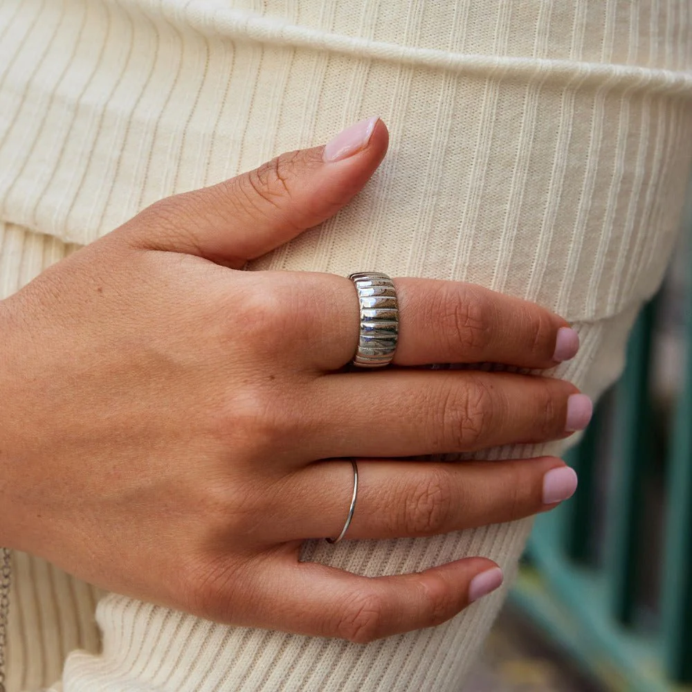 Chunky Calira Silver Ring - Image 2