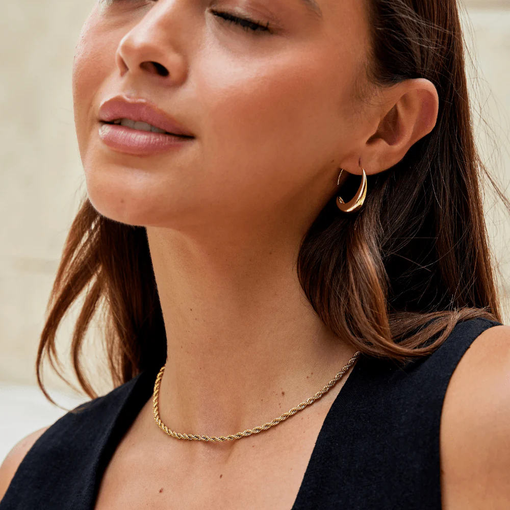 Classic Drop Hoop Earrings - Image 6