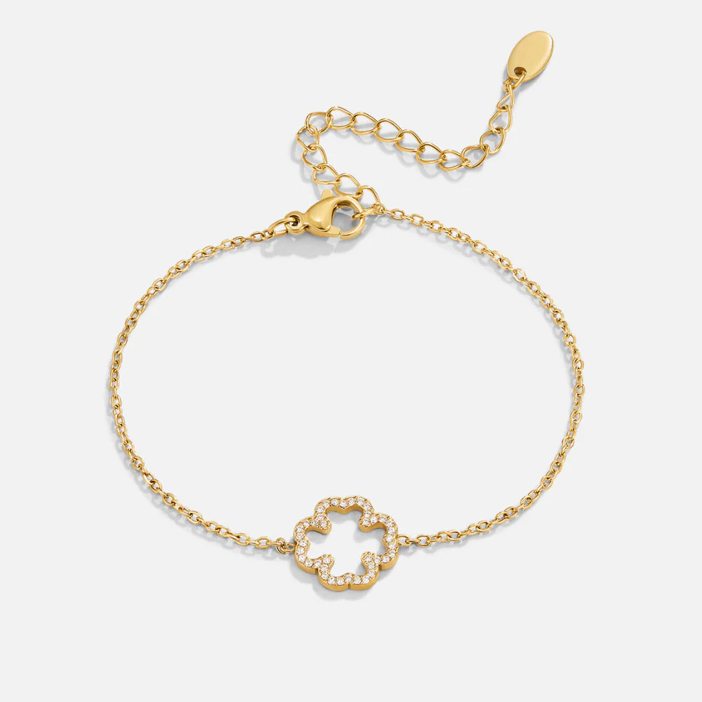 Crystal Clover Leaf Bracelet - Image 4