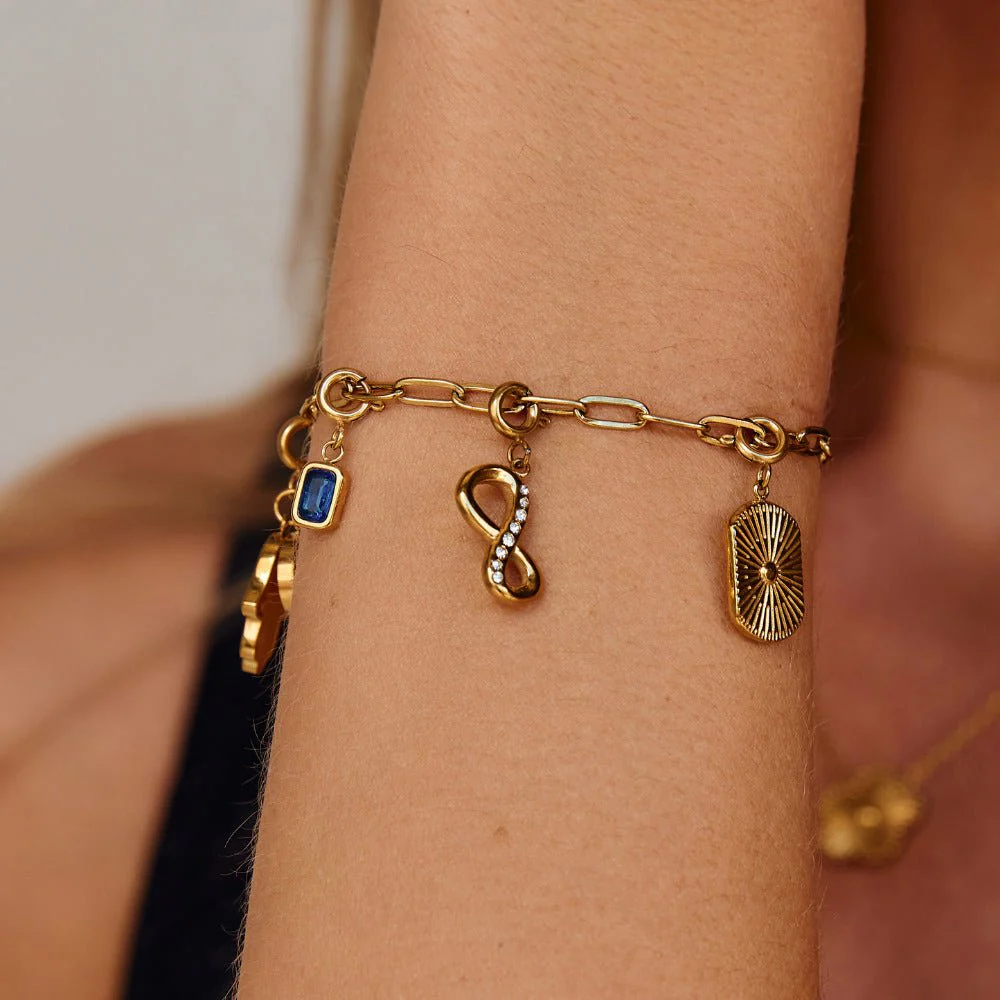 Crystal & Gold Infinity Charm - Image 2