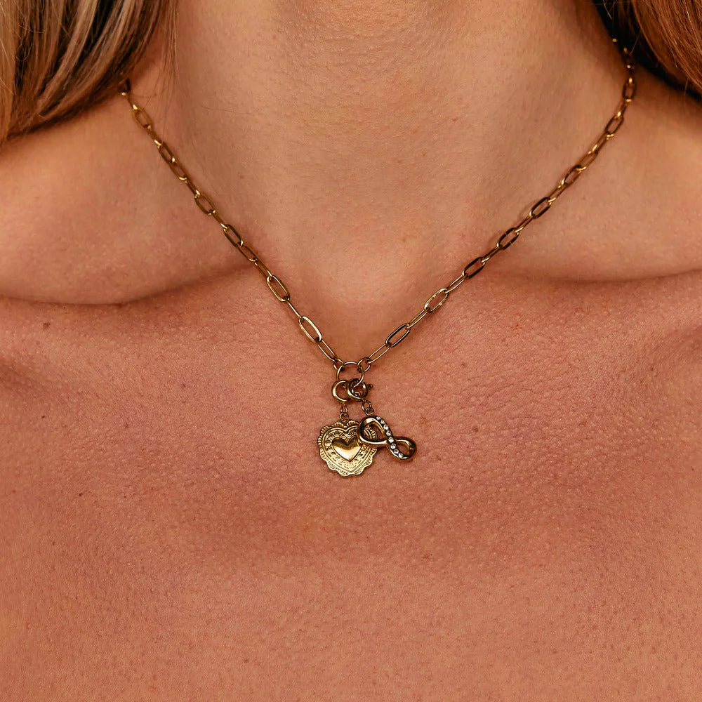 Crystal & Gold Infinity Charm - Image 3