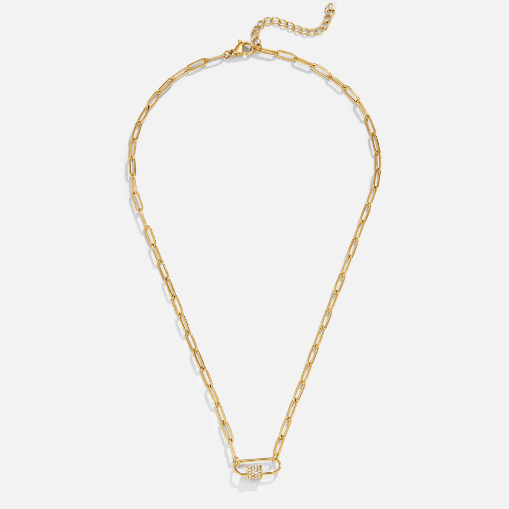 Crystal Paperclip Charm Necklace - Image 6