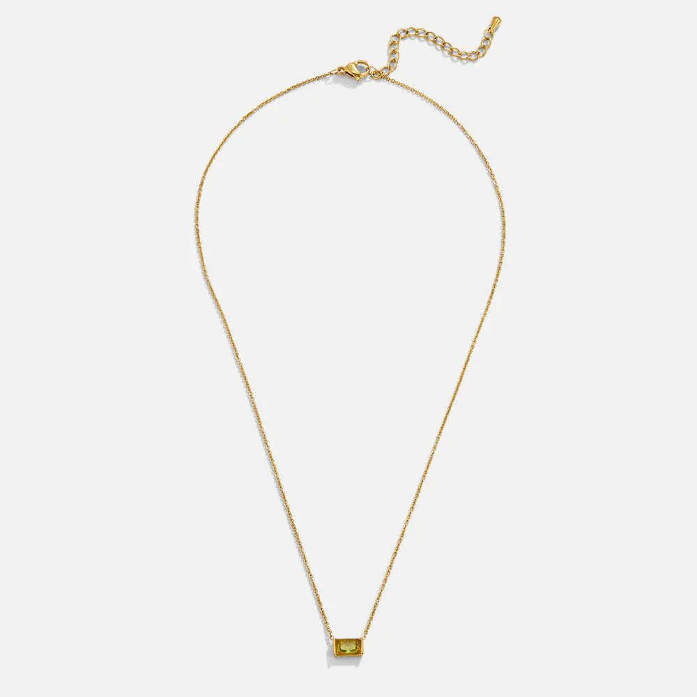 Crystal Peridot Pendant Necklace - Image 3