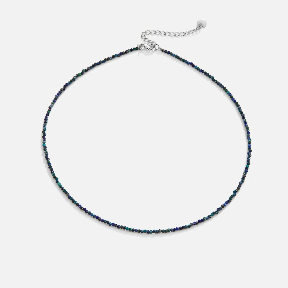 Lapis Lazuli Beaded Stone Necklace - Image 4